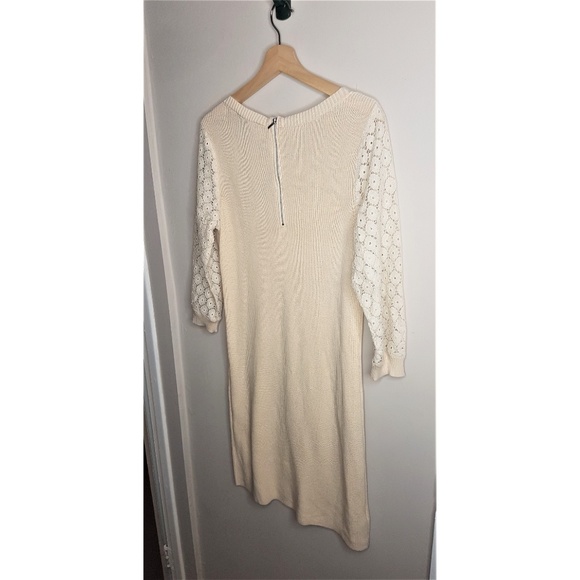 Ann Taylor Lace-Sleeved Sweater Dress - Picture 4 of 8